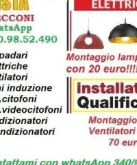 Montaggio lampadario Roma Tiburtina