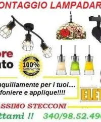 Montaggio lampadario Roma Tuscolana