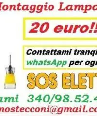 Montaggio lampadario Roma Tuscolana