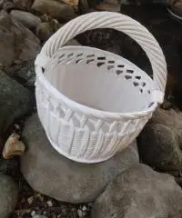 Cesto in CERAMICA BIANCA