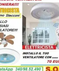 Montaggio e riparazione ventilatori da soffitto
