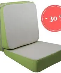 Poltroncina bianca e verde trasformabile in lettino - NUOVA Poltroncina bianca e verde trasformabile in lettino - NUOVA