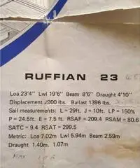 Barca a vela Ruffian 23 vetro resina 7 mt Barca a vela Ruffian 23 vetro resina 7 mt