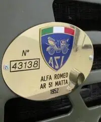 ALFA ROMEO Giulia MATTA A.R. 51 - OMOLOGATA ASI 3^ GRADO TARGA ORO ALFA ROMEO Giulia MATTA A.R. 51 - OMOLOGATA ASI 3^ GRADO TARGA ORO