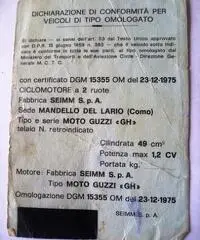 moto guzzi magnum cc 50 immatricolata 1977