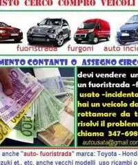 Acquistiamo auto usate,veicoli usati in genere, anche se rotti contanti Acquistiamo auto usate,veicoli usati in genere, anche se rotti contanti