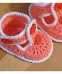 Scarpine neonato in cotone a mano Scarpine neonato in cotone a mano