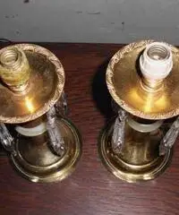 Coppia lampade da tavolo in ottone epoca 900' - Biella