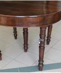 Tavolo Lombardo Luigi Filippo 1840 in noce massello Allunga - Viterbo