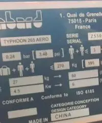 Tender BOMBARD TYPHOON 265 AERO